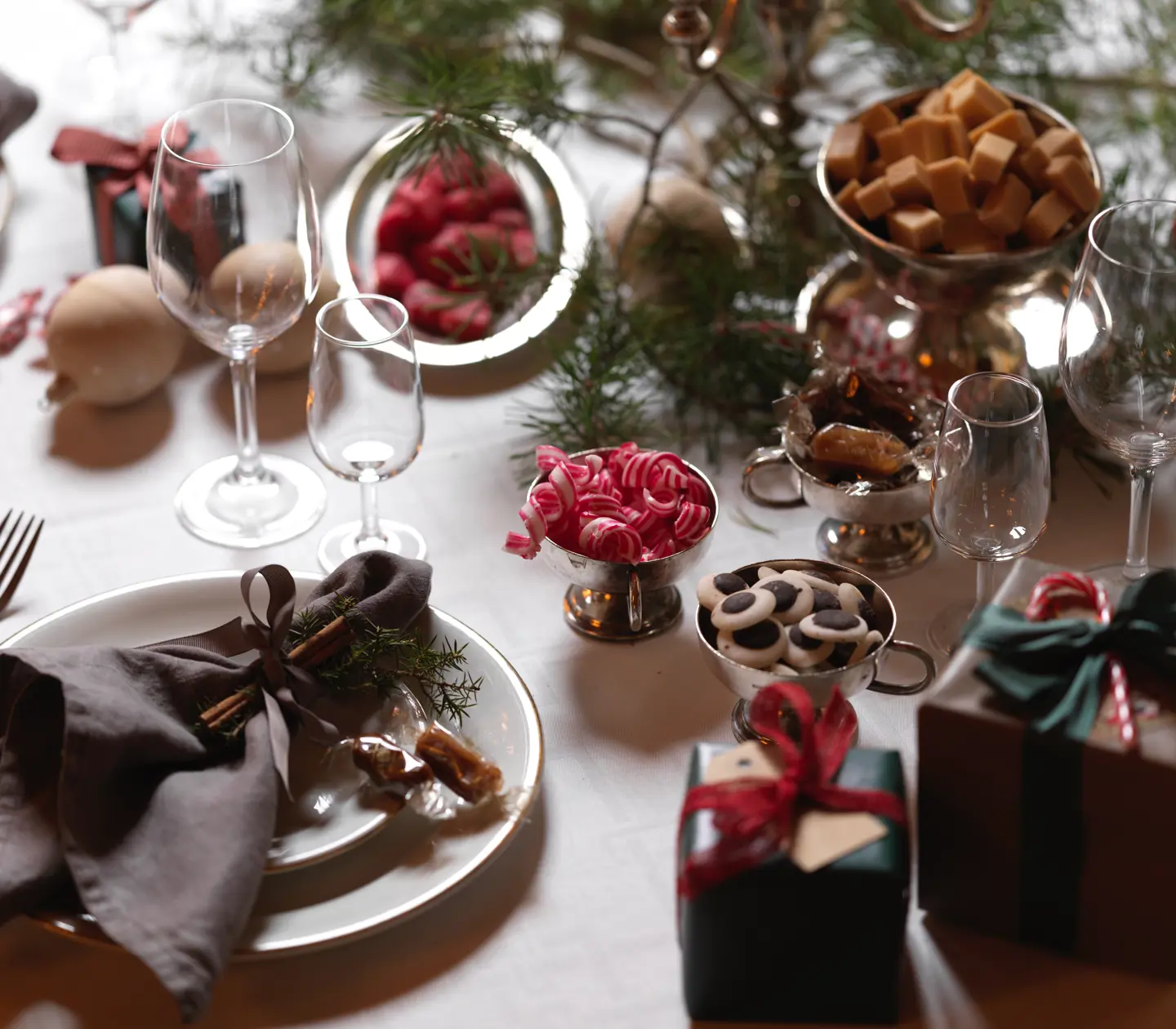 A place setting at Elite Hotels Christmas buffet