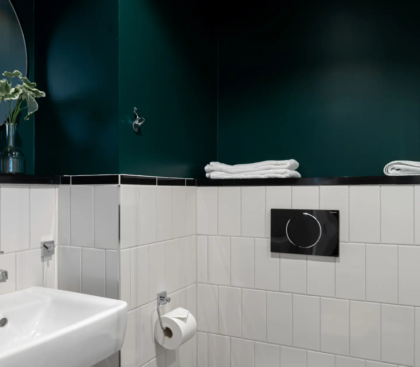 Bathroom with sink and towels