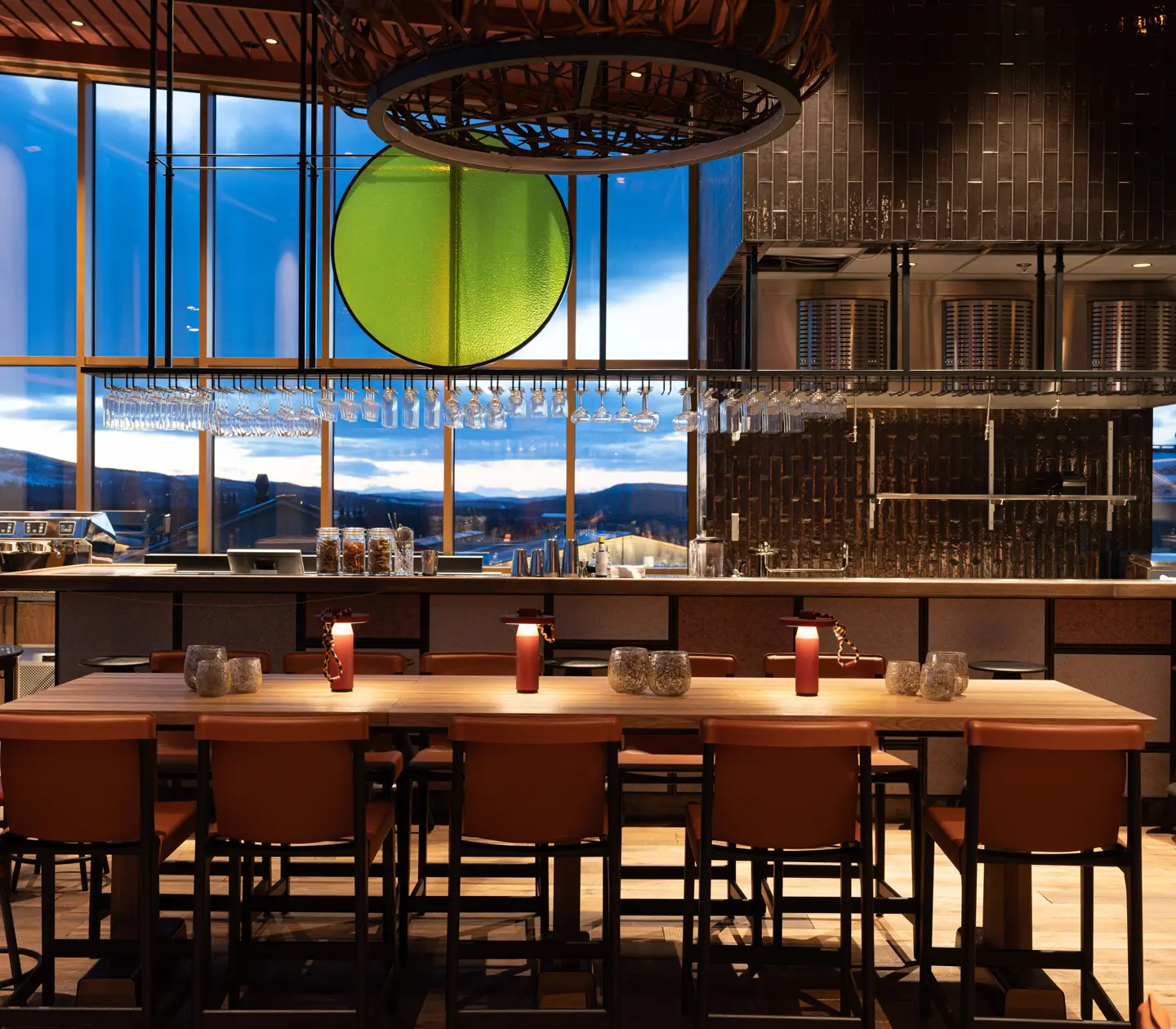 Elite Hotel Frost Rooftop Bar with views over the mountains