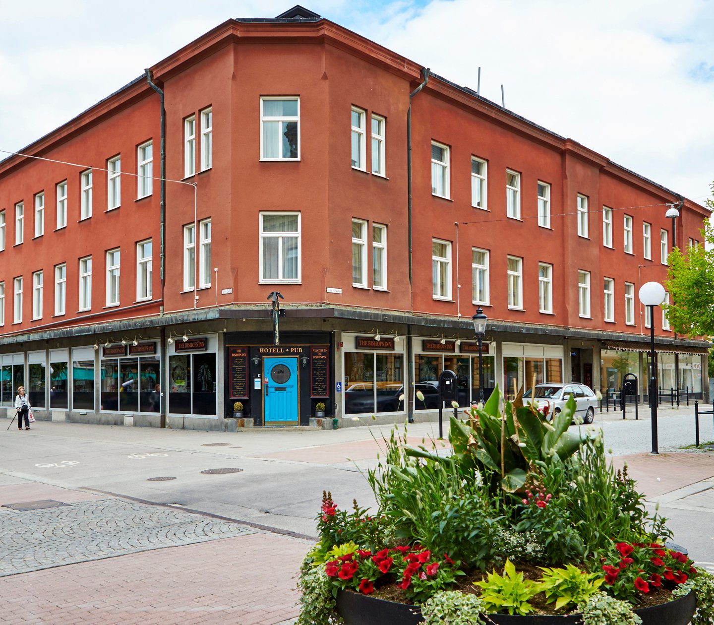 The facade of Hotel Bishops Arms in Kristianstad