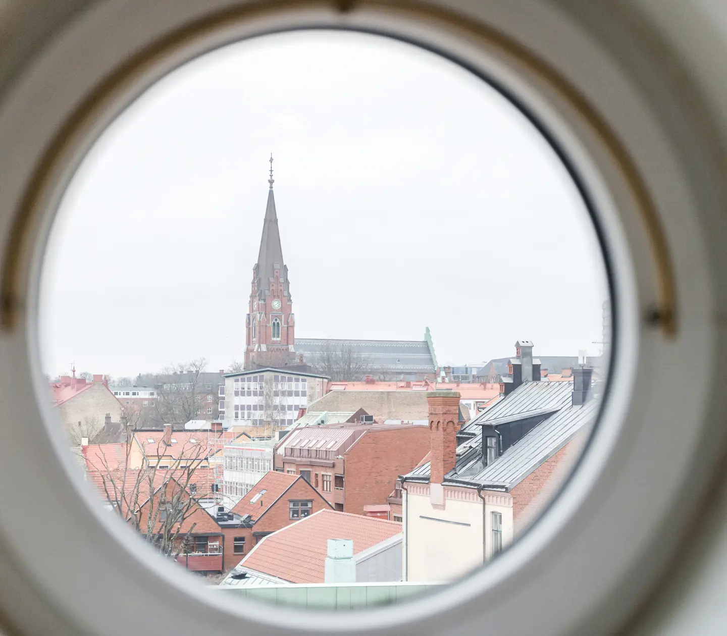 View of Lund's cathedral from round windows