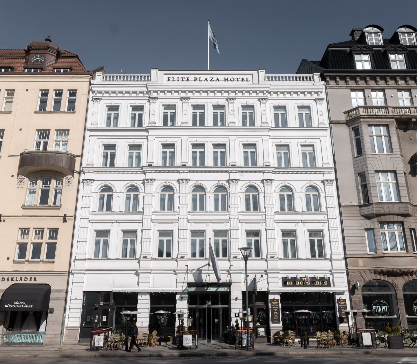 The facade at Elite Plaza Hotel in Malmö
