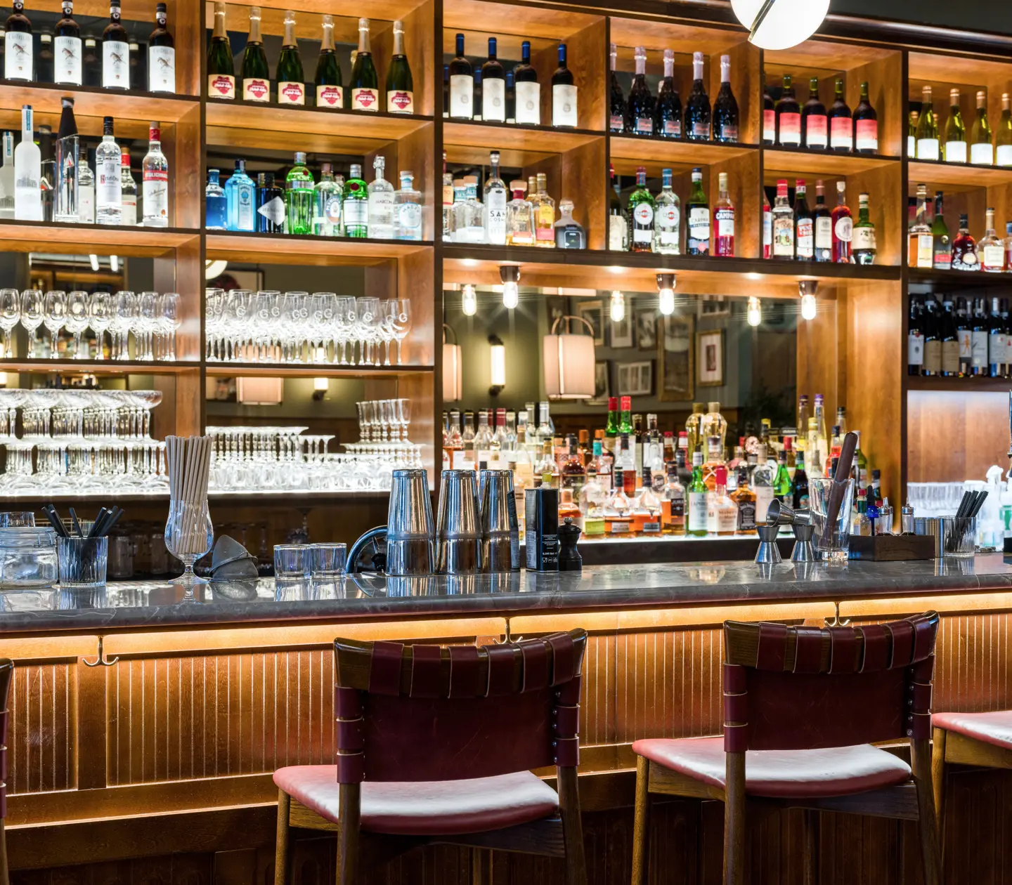 The hotel bar