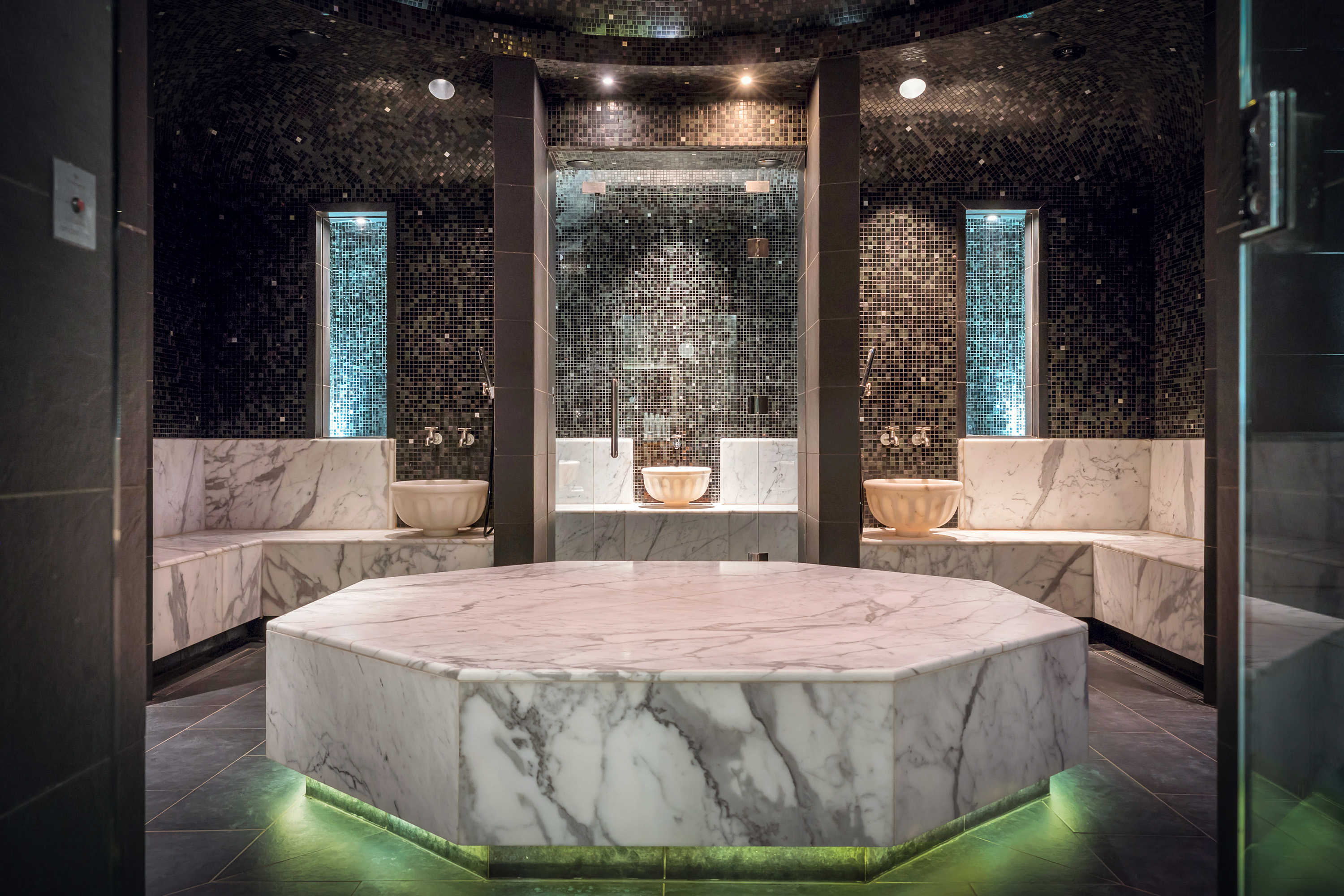 A spa with steam room
