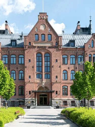 Pampiga fasaden av Elite Hotel Mimer