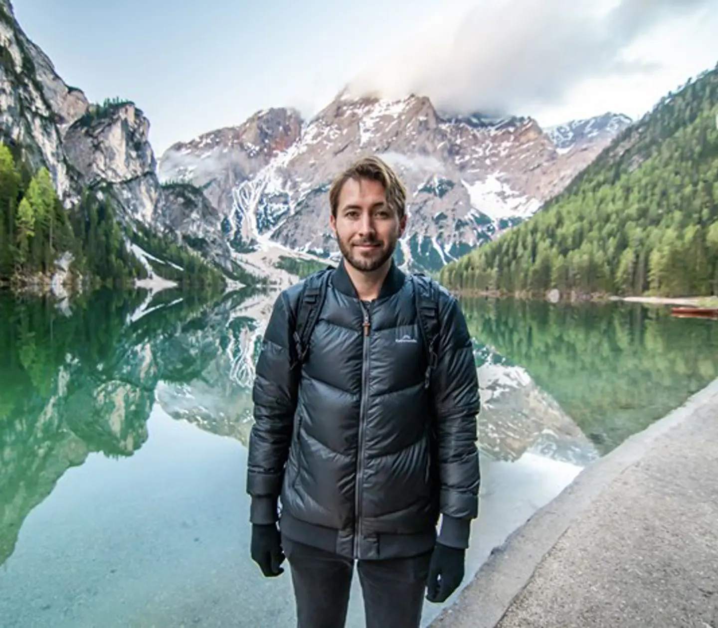 Person vid Lago di Braies