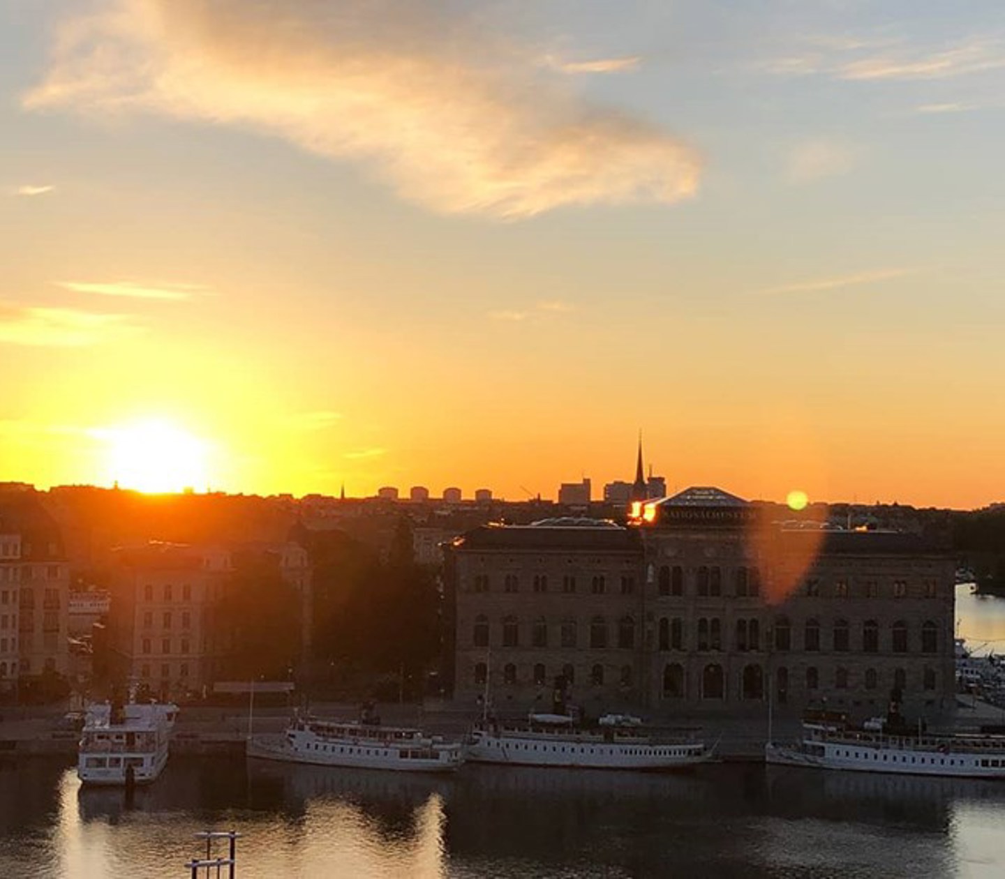 Solnedgång över Stockholm