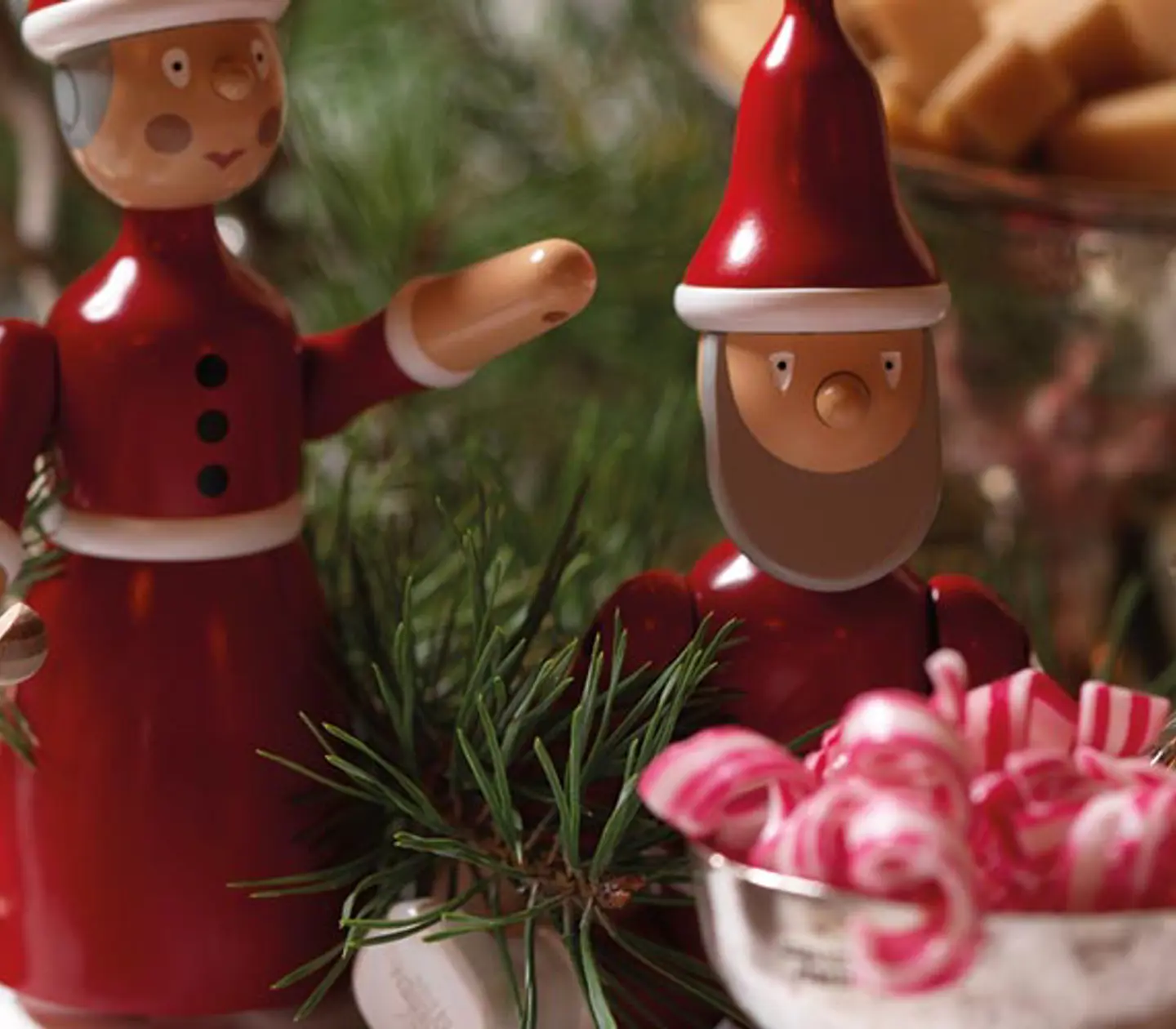 Table decorations at Elite Hotels Christmas buffet