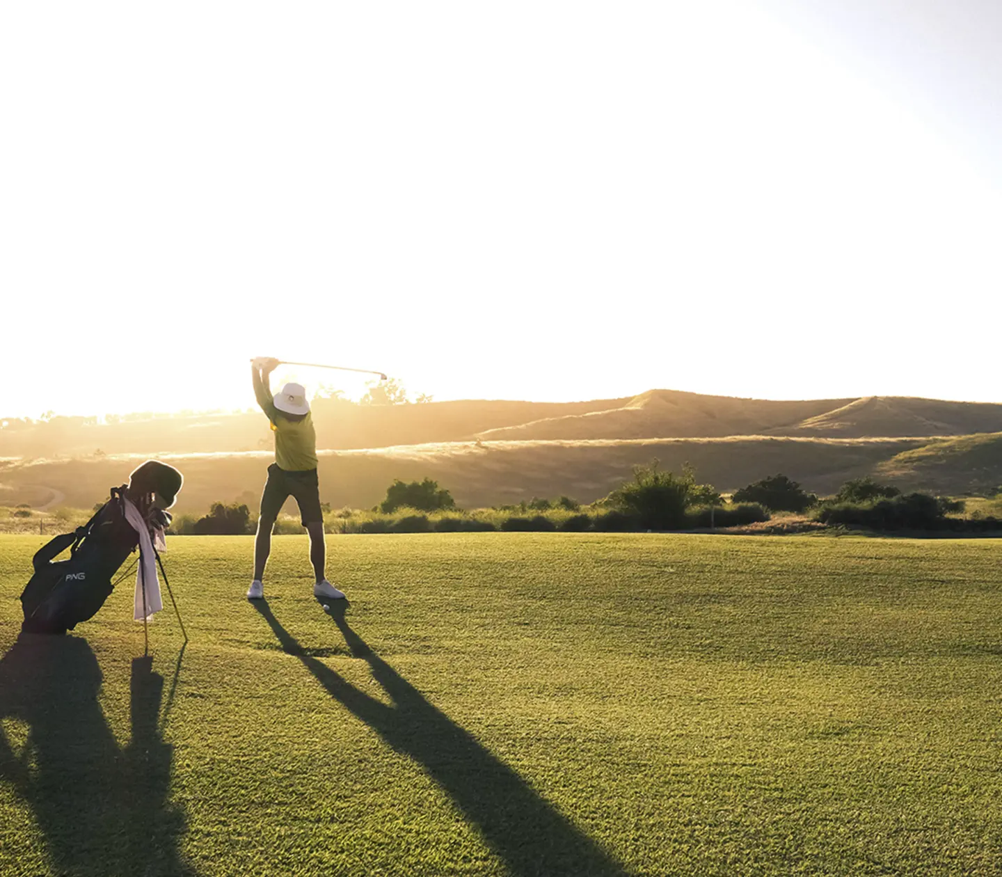 Golfspelare på en golfbana
