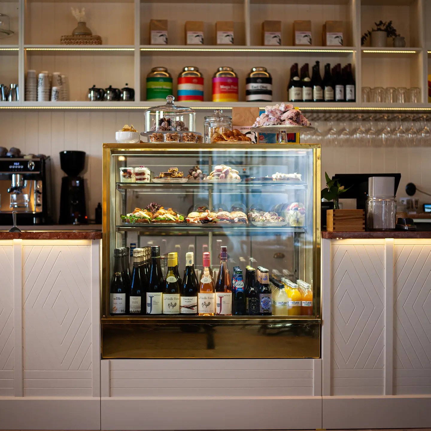 Cash register at cafe