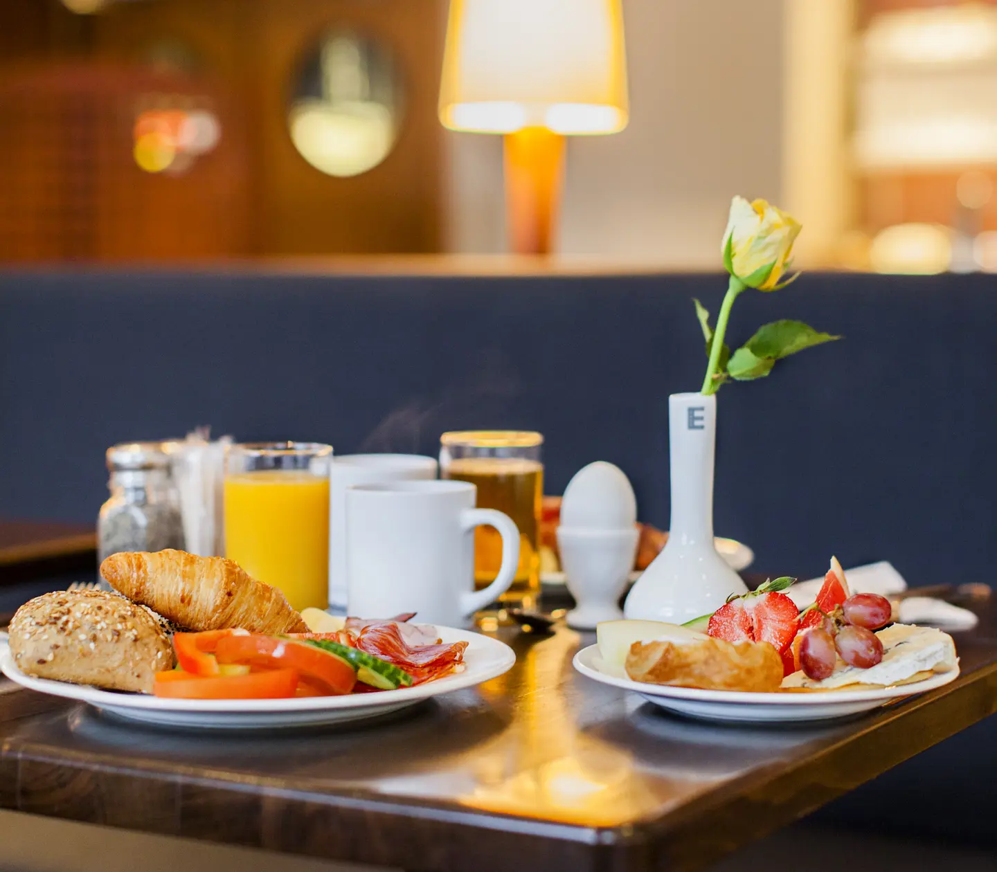 Big varied breakfast