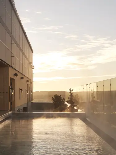 Outdoor pool on rooftop