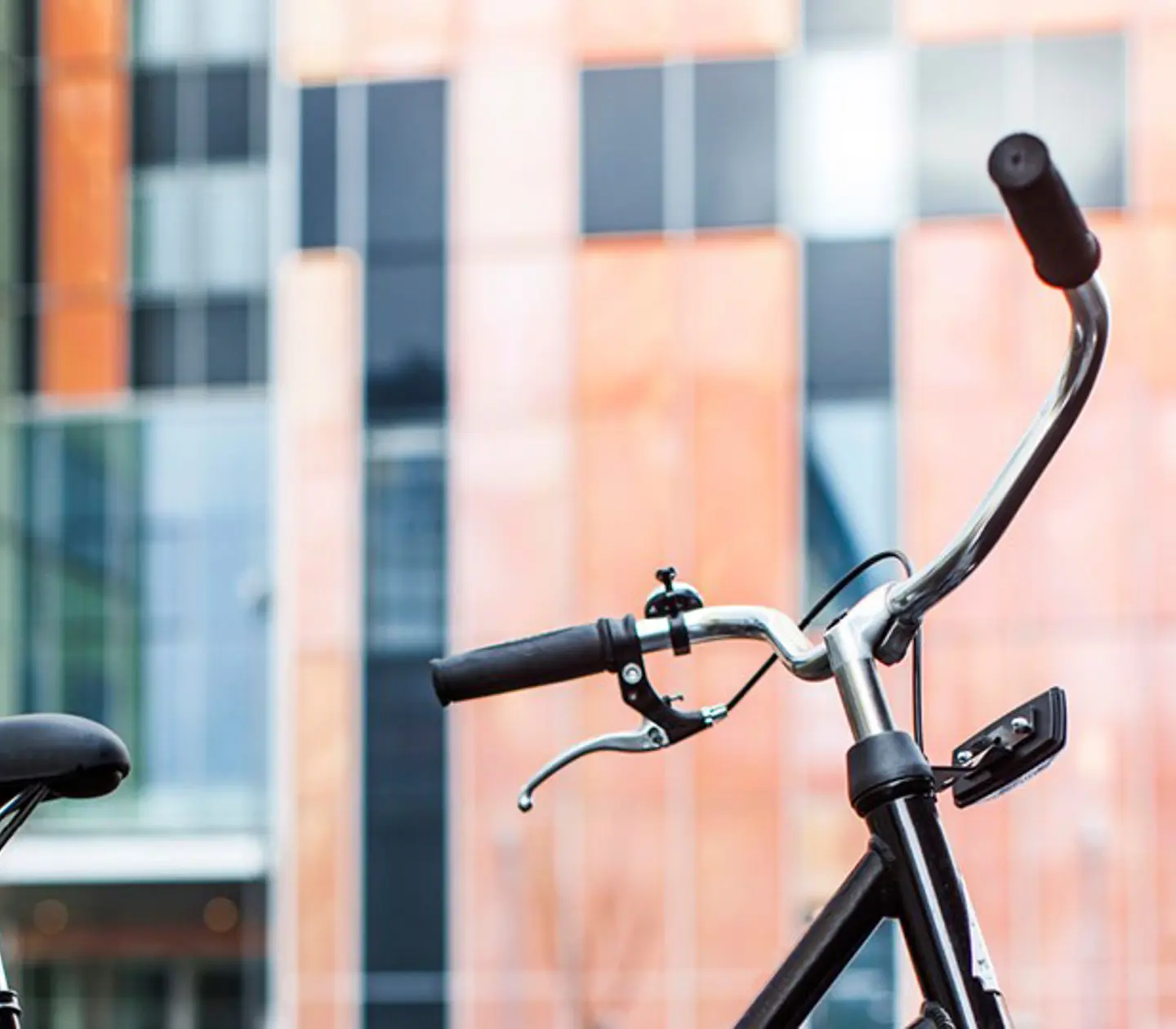 A parked bicycle